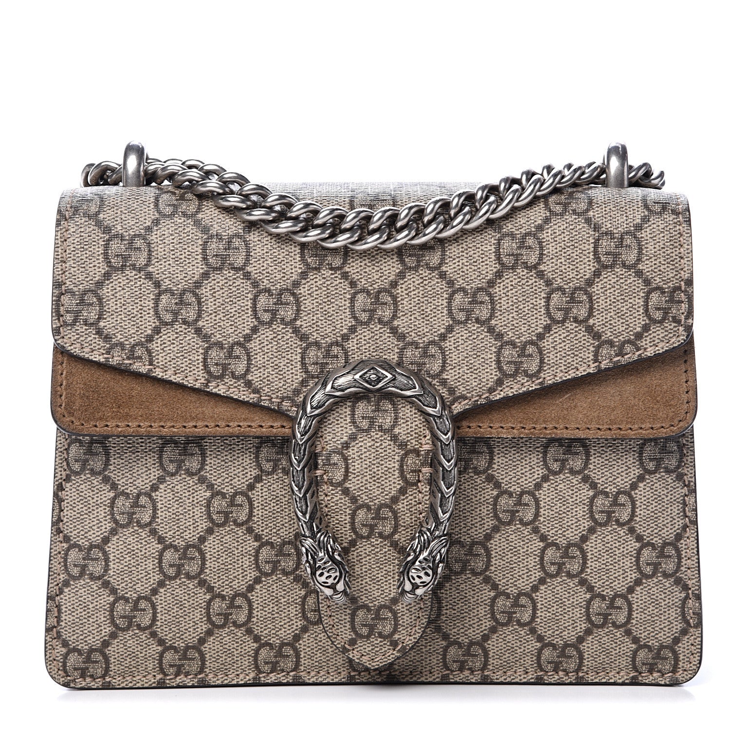 Gucci GG Supreme Monogram Mini Dionysus Shoulder Bag Taupe 1 of 14