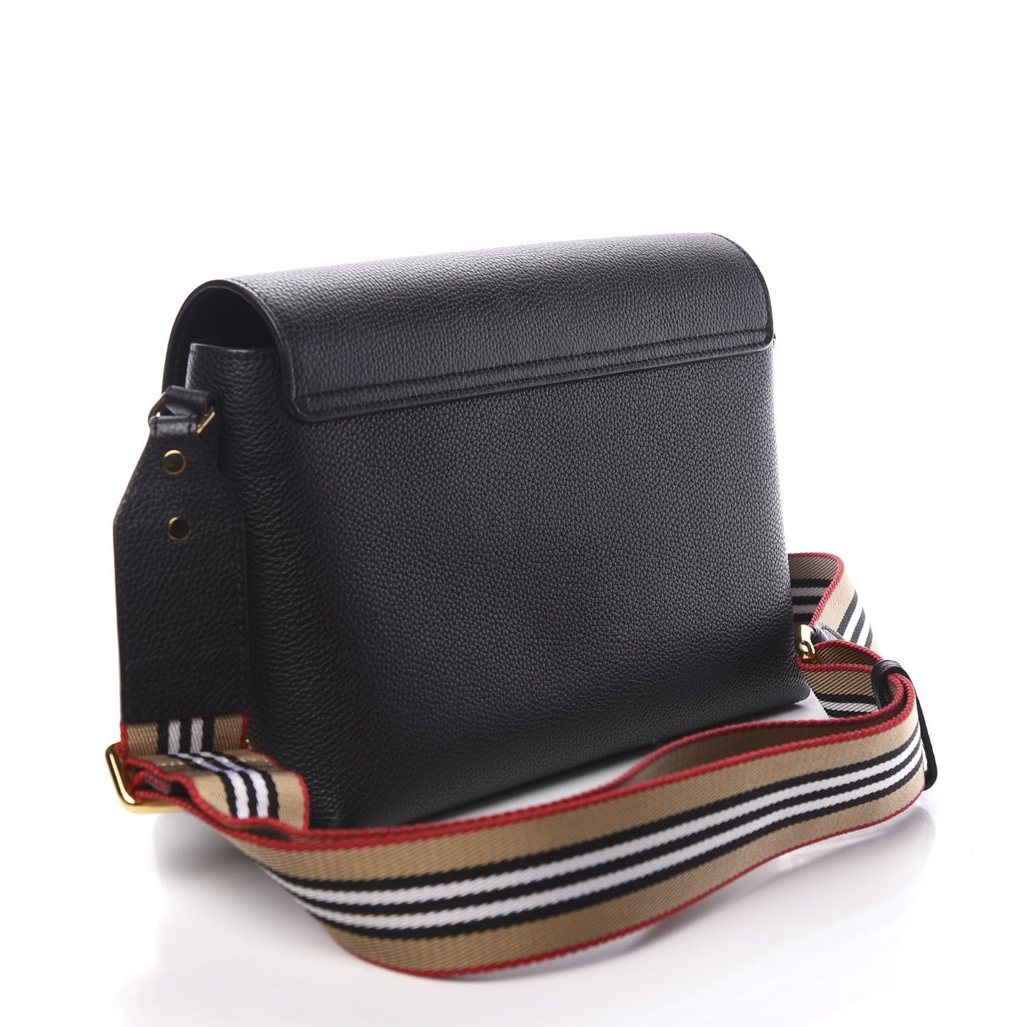 Grainy Calfskin Note Crossbody Bag Black