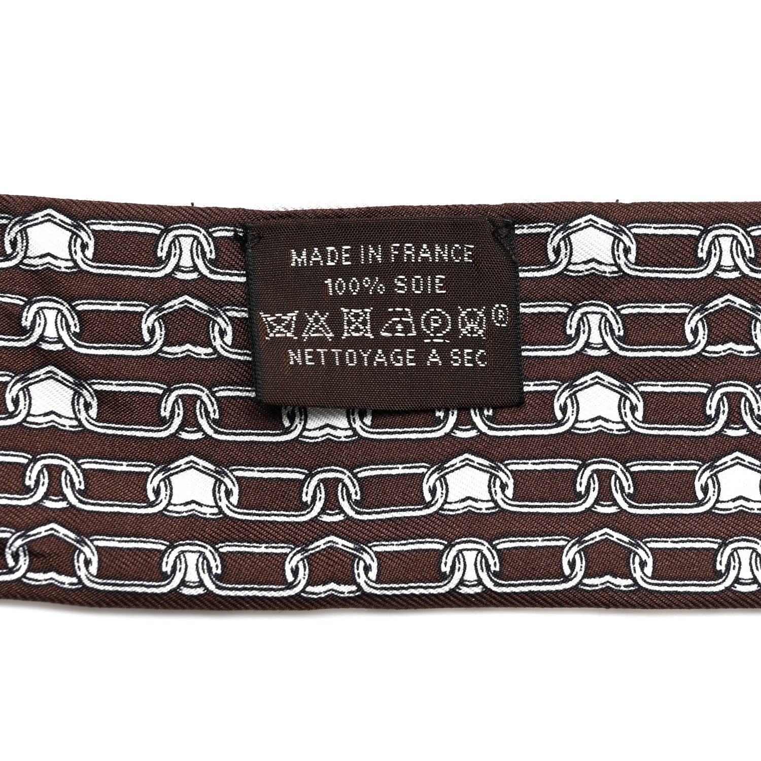 Hermes Silk Effet Kaleidoscope Twilly White Anthracite Marron 3 of 7