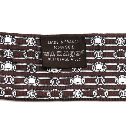 Hermes Silk Effet Kaleidoscope Twilly White Anthracite Marron 3 of 7