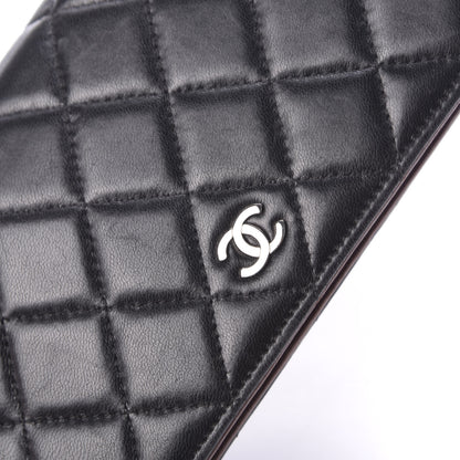 Chanel Lambskin Quilted Yen Wallet Black 13 of 13