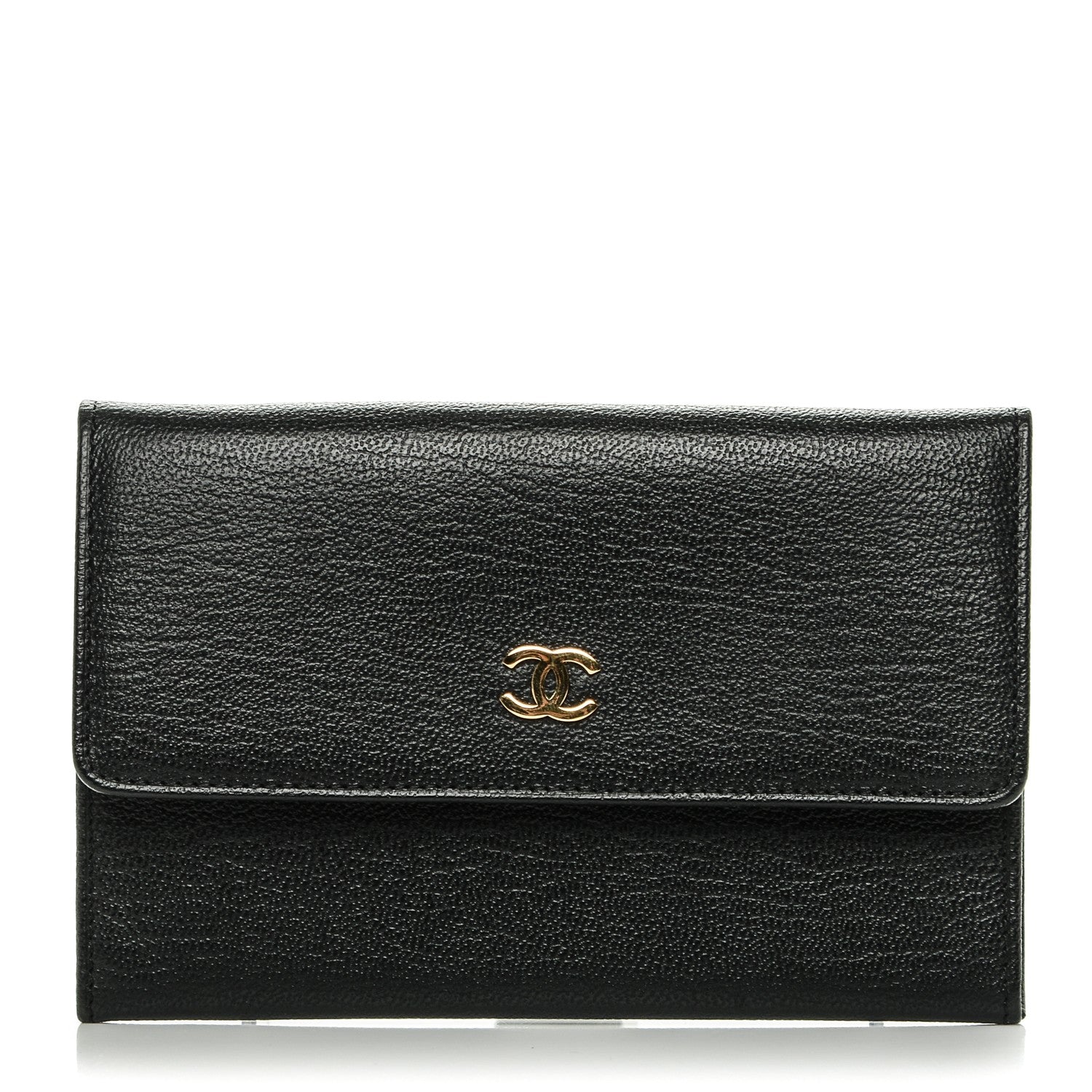 Chanel Goatskin Small CC Flap Wallet Black 1 of 9