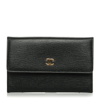 Chanel Goatskin Small CC Flap Wallet Black 1 of 9