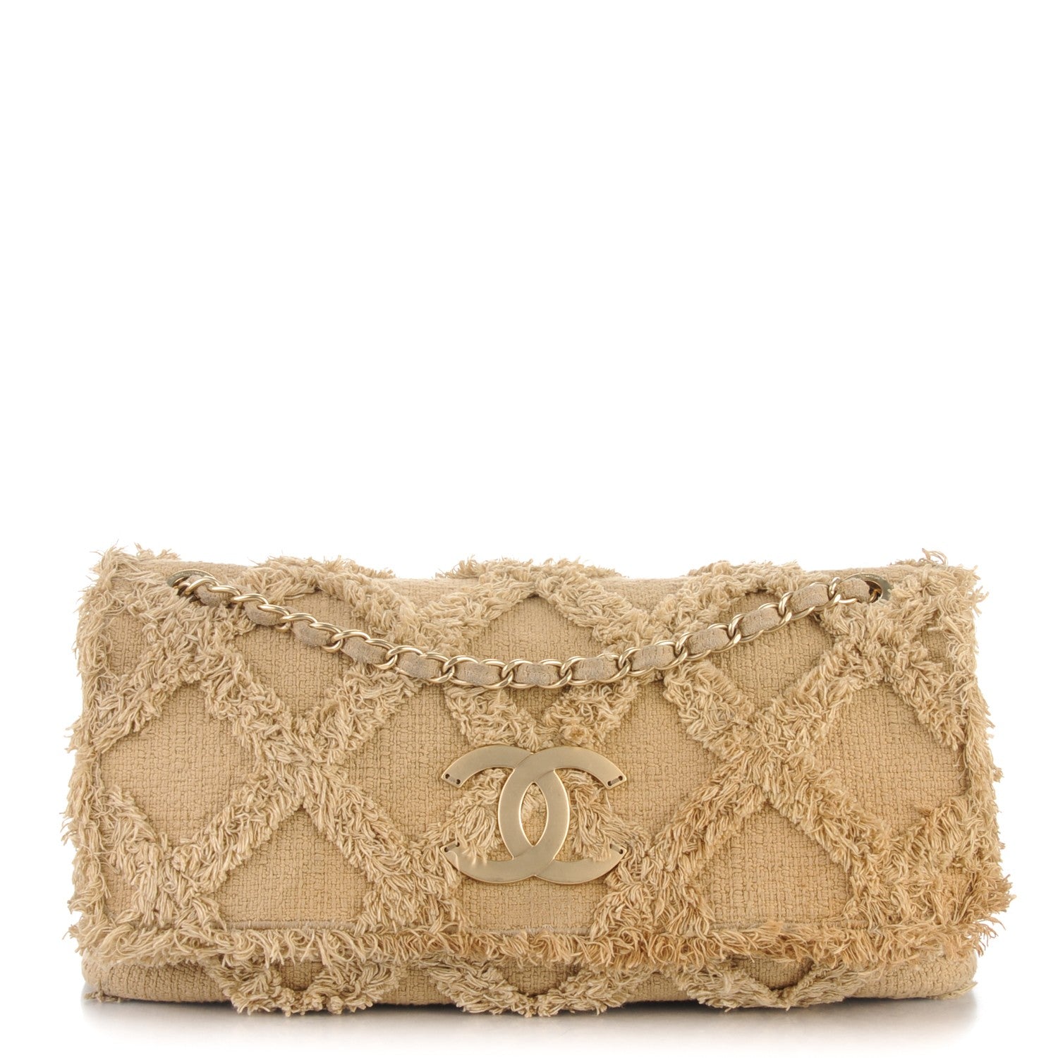 Chanel Tweed Nature Flap Dark Beige 1 of 7