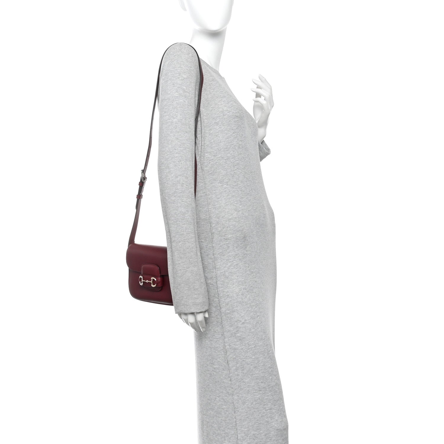 Gucci Arabella Calfskin Horsebit 1955 Shoulder Bag Rosso Ancora 2 of 10