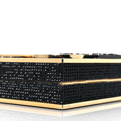 Judith Leiber Crystal Boombox Retro Minaudiere Clutch Gold Black 7 of 9