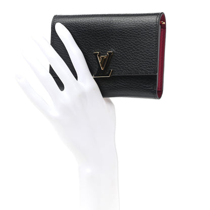 Louis Vuitton Taurillon Capucines Compact Wallet Black 2 of 8