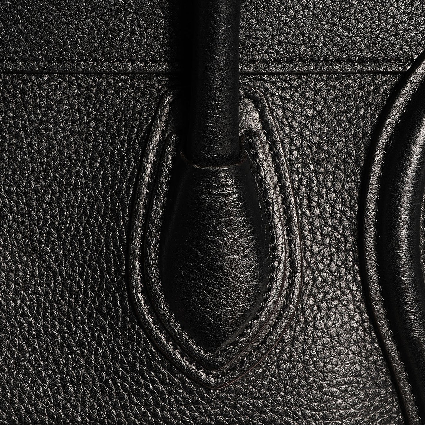 Drummed Calfskin Micro Luggage Black
