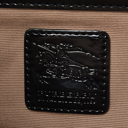 Burberry Patent Nova Check Small Tote Black 6 of 10