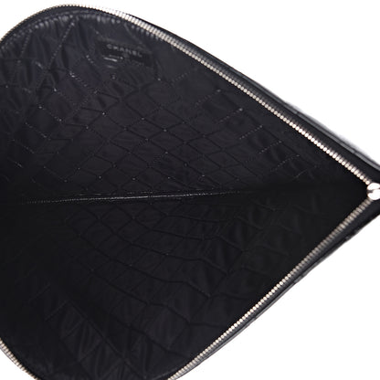 Chanel Patent Calfskin Quilted Valentine Hearts Large Cosmetic Case Black 5 of 7