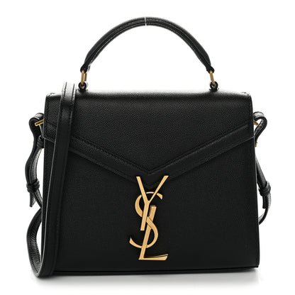 Saint Laurent Grain de Poudre Mini Classic Monogram Cassandra Top Handle Black 2 of 21