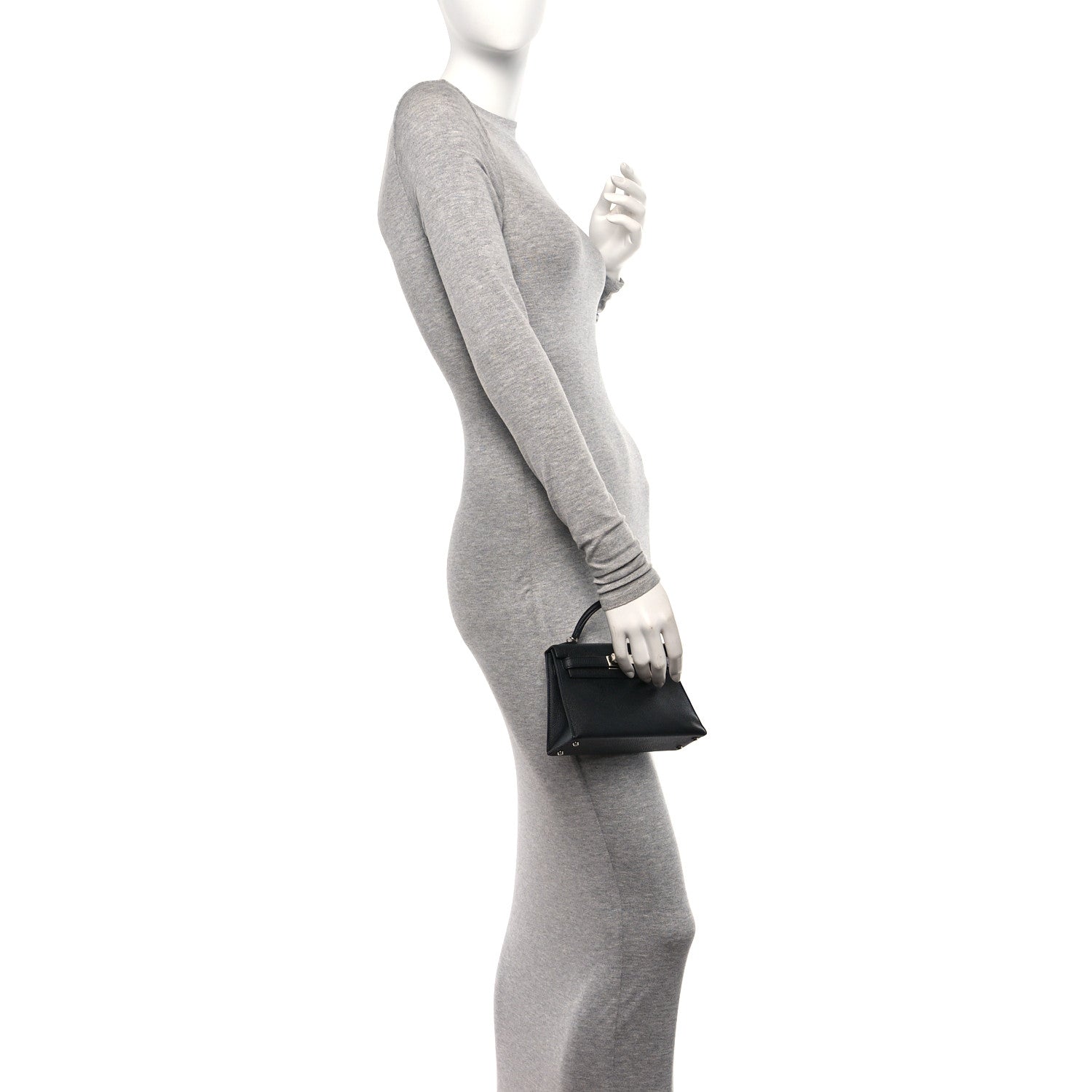Hermes Epsom Mini Kelly Sellier 20 Black 2 of 10