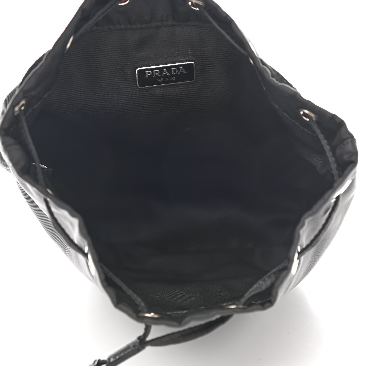 Prada Nylon Vela Drawstring Pouch Black 5 of 10
