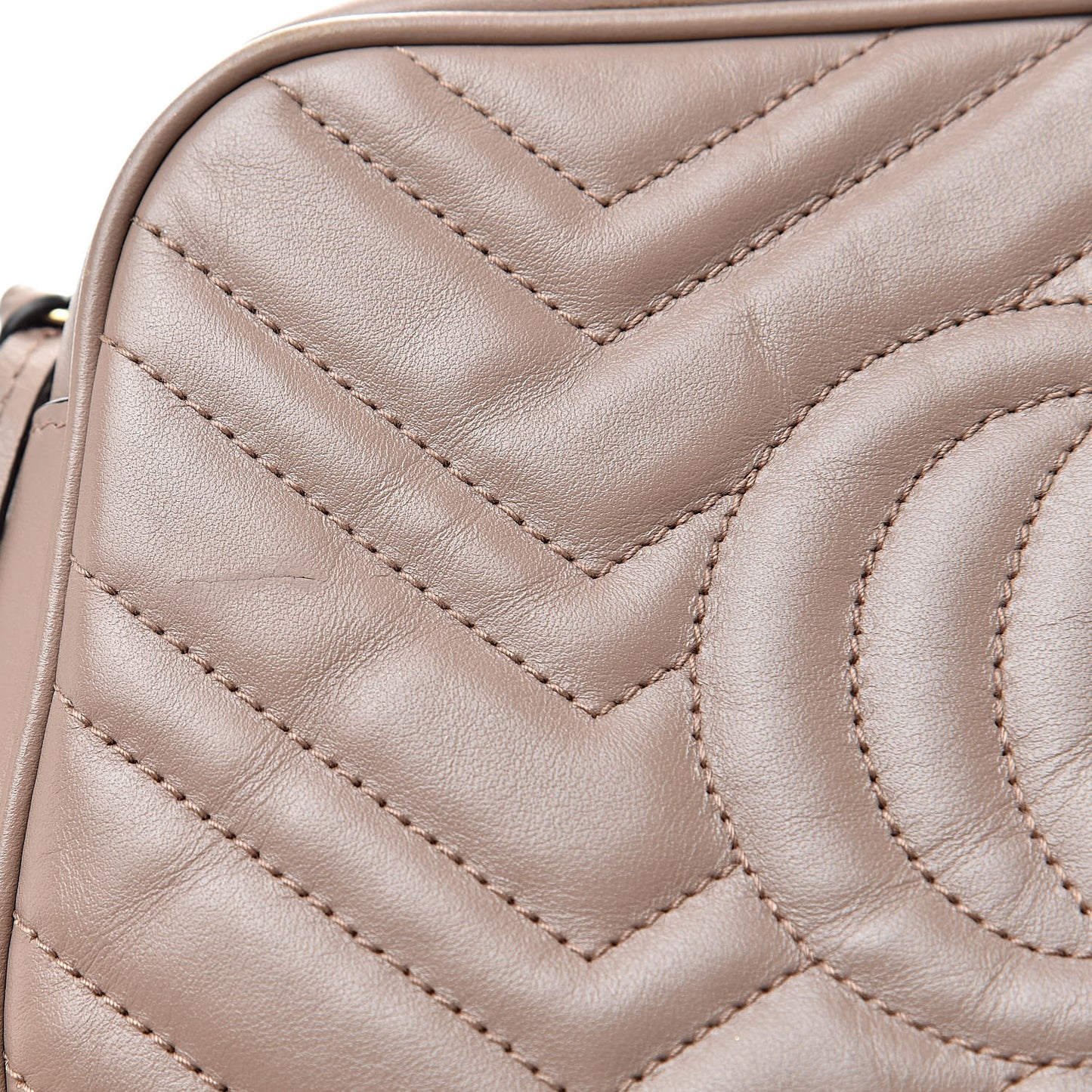 Calfskin Matelasse Small GG Marmont Chain Shoulder Bag Porcelain Rose