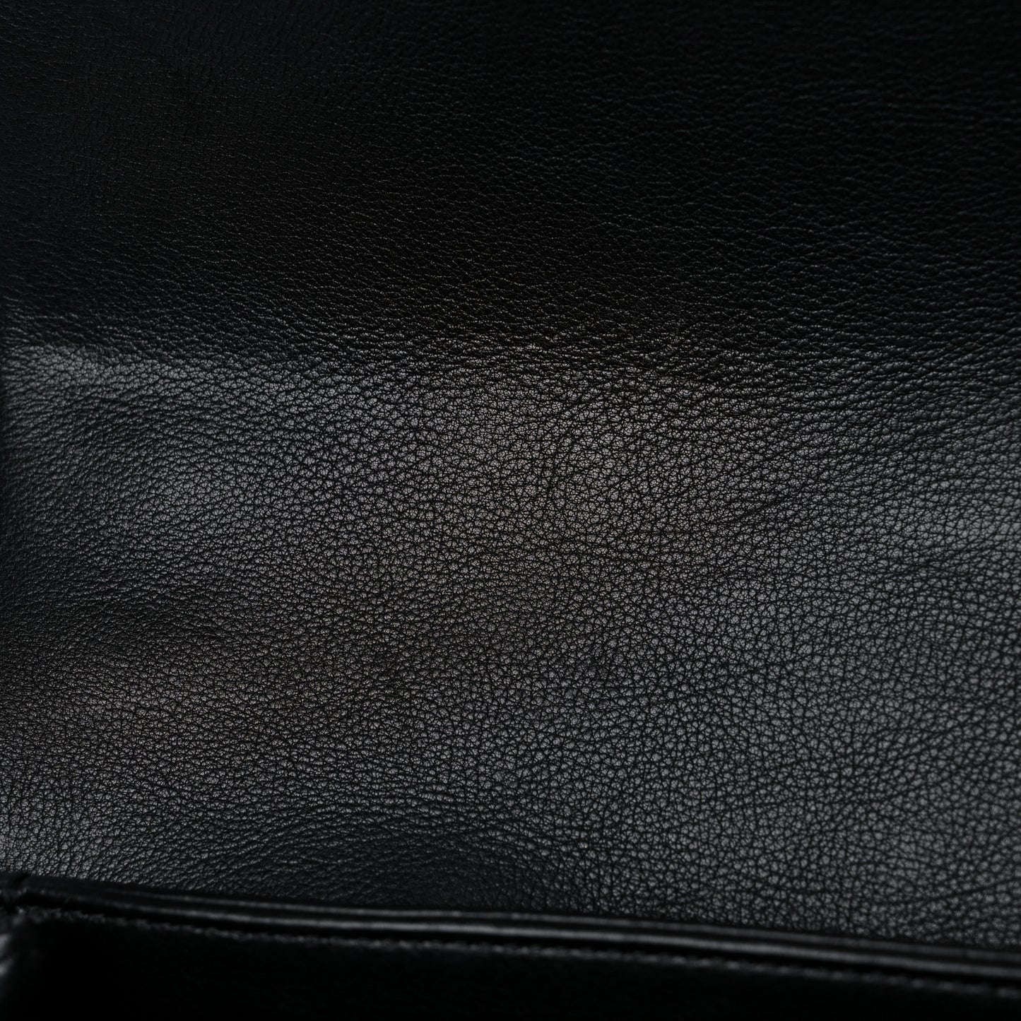 Calfskin Quilted Accordion Pearl CC Small Flap Bag Black