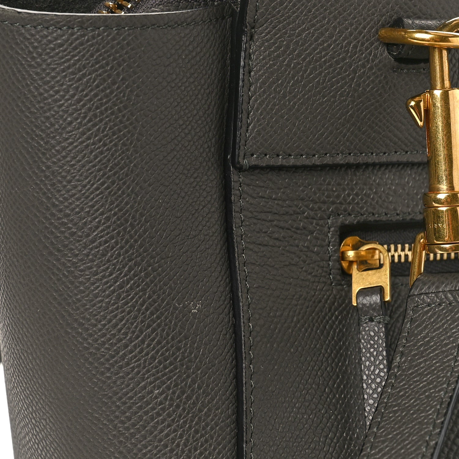 Celine Grained Calfskin Micro Belt Bag Grey 11 of 12