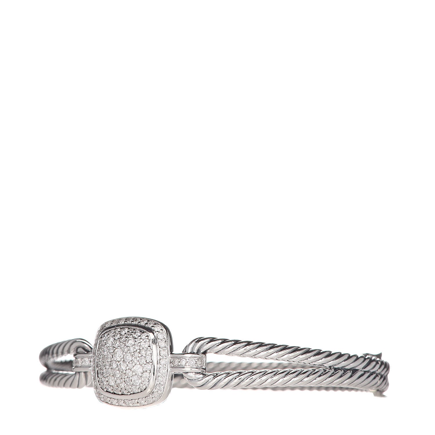 David Yurman Sterling Silver Diamond Albion Cable Bracelet 3 of 6