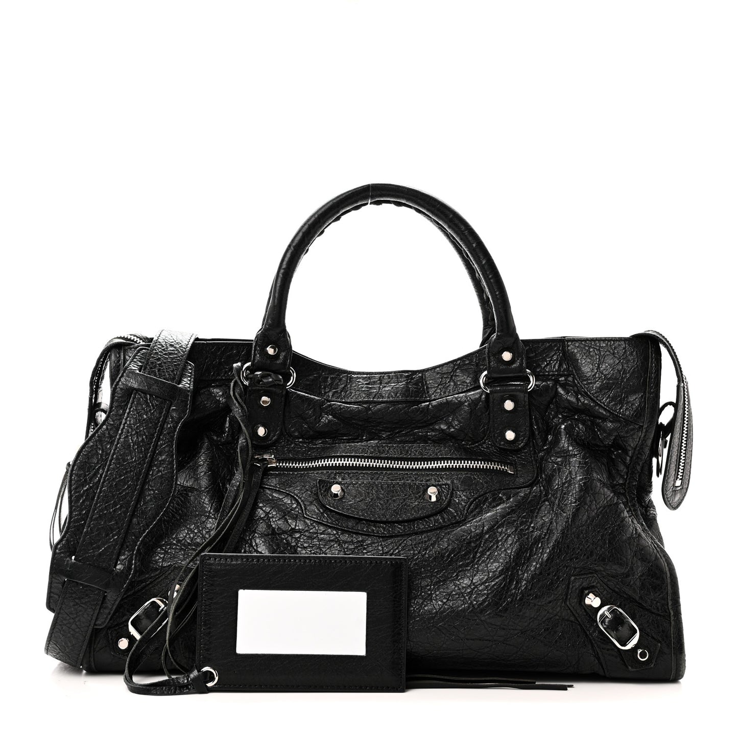 Agneau Classic Silver Hardware City Black