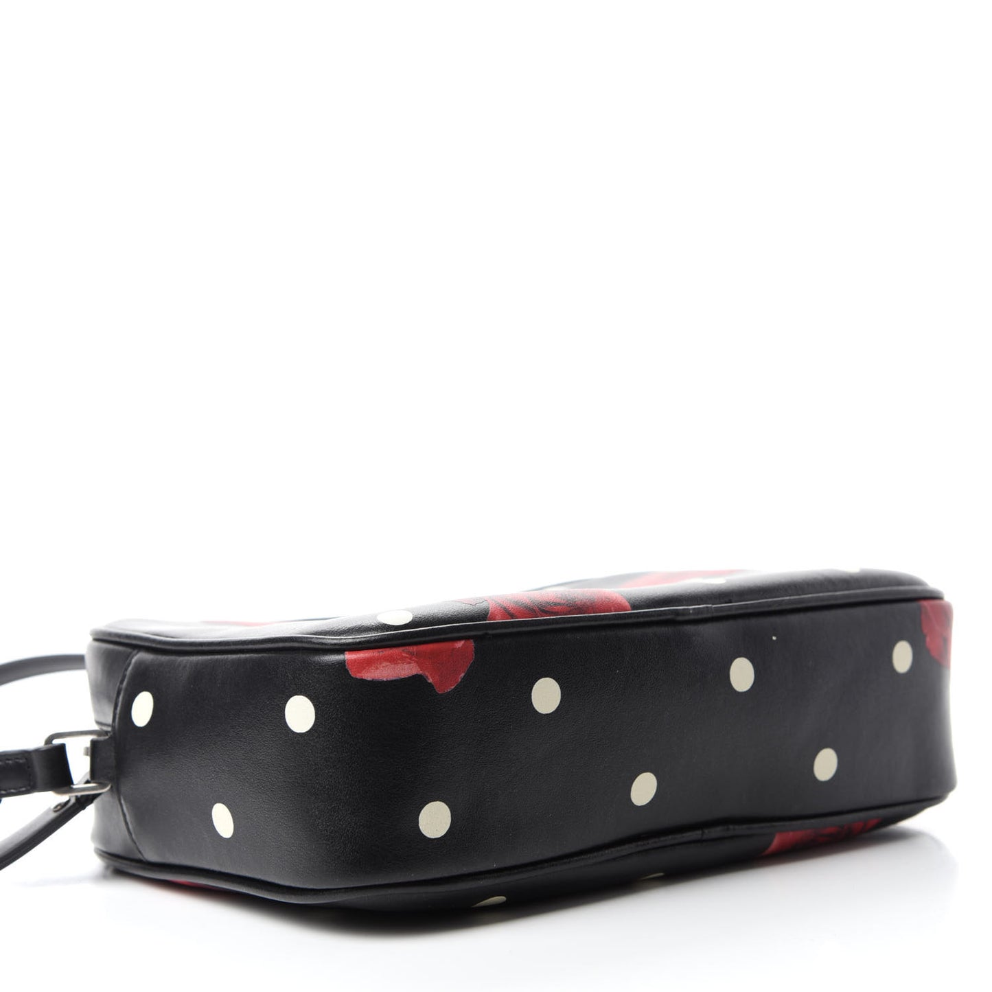Calfskin Rose Print Monogram Lou Camera Bag Black