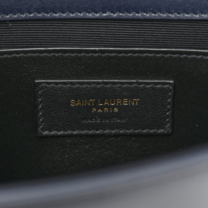 Saint Laurent Calfskin Small Monogram Kate Satchel Deep Marine 6 of 11
