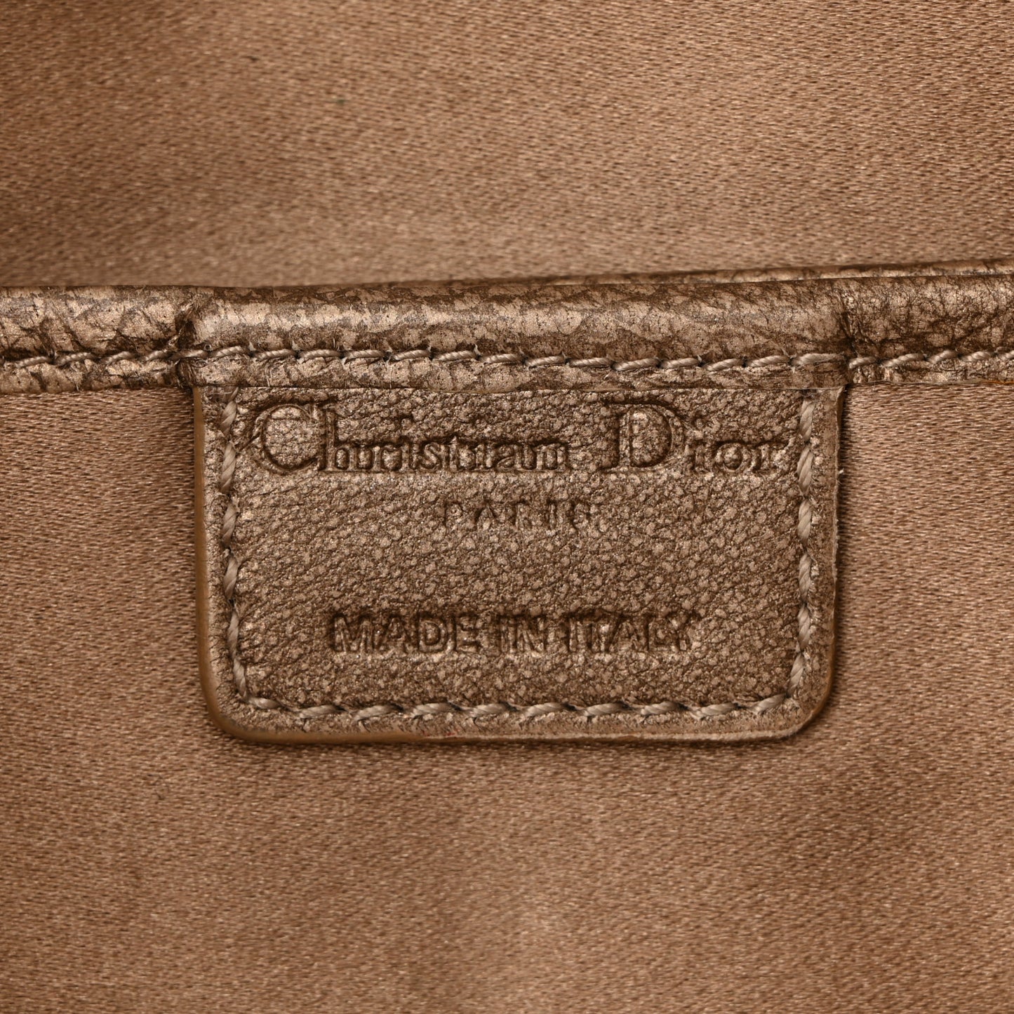 Lambskin Cannage Lady Dior Chain Clutch Bronze