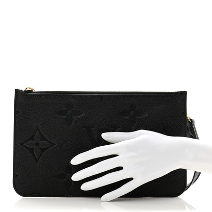 Louis Vuitton Empreinte Monogram Giant Neverfull MM Pochette Black 2 of 8