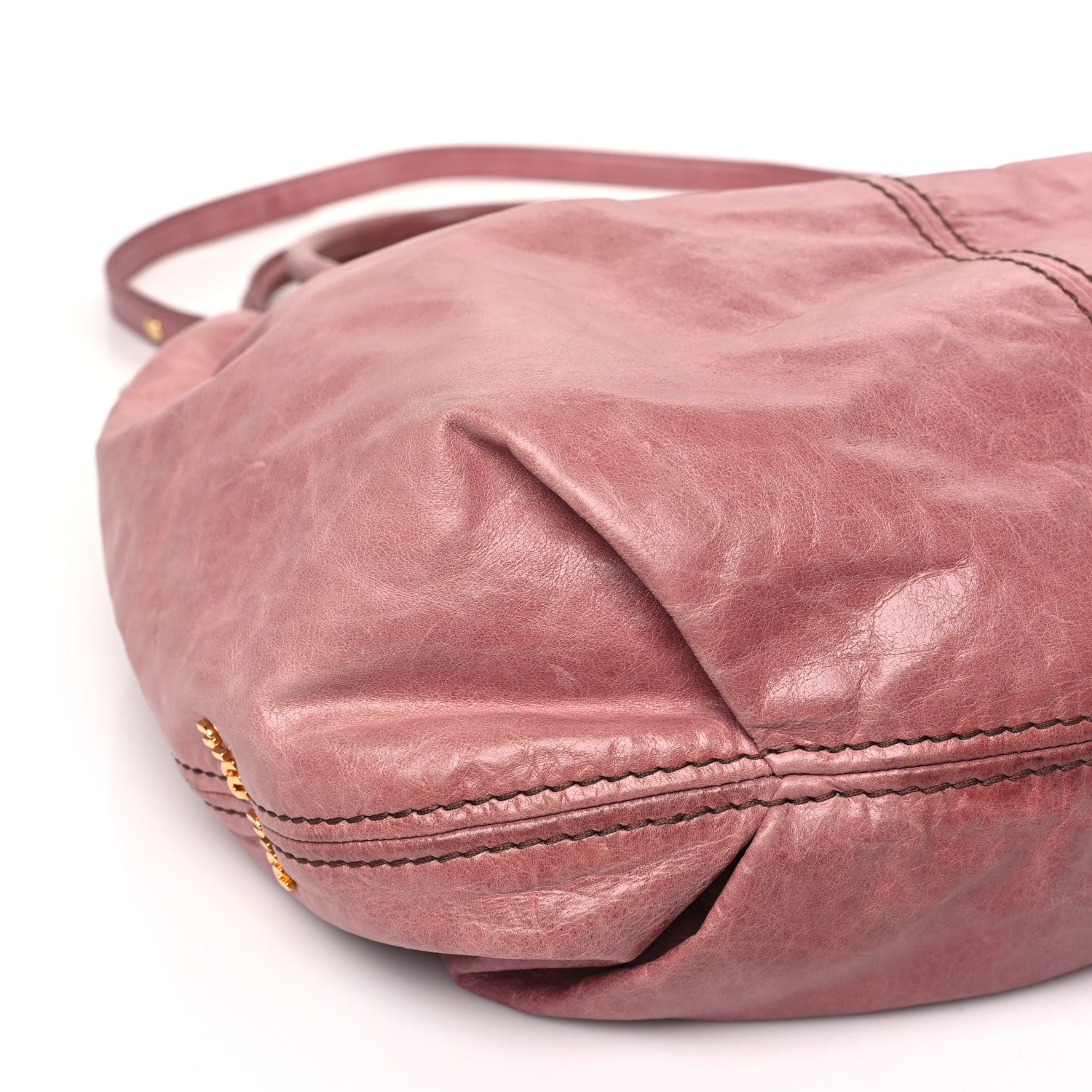 Miu Miu Vitello Shine Shopping Tote Loto 8 of 9