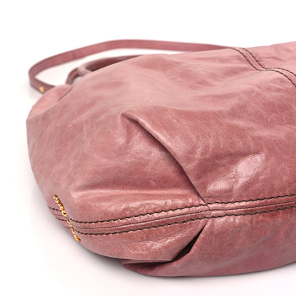 Miu Miu Vitello Shine Shopping Tote Loto 8 of 9