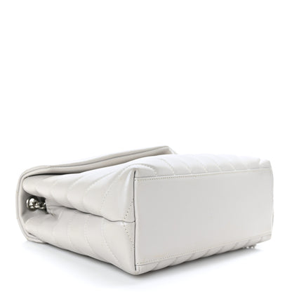 Saint Laurent Calfskin Y Quilted Monogram Small Loulou Chain Satchel Granite 3 of 7
