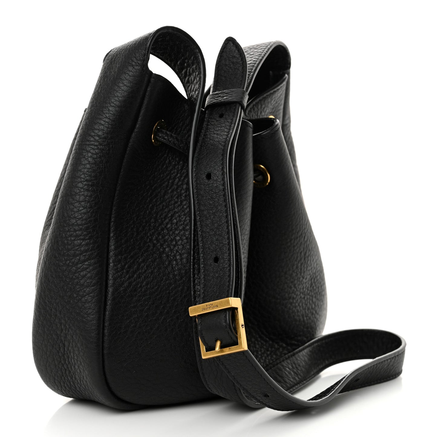 Grained Calfskin Paris VII Mini Flat Hobo Black