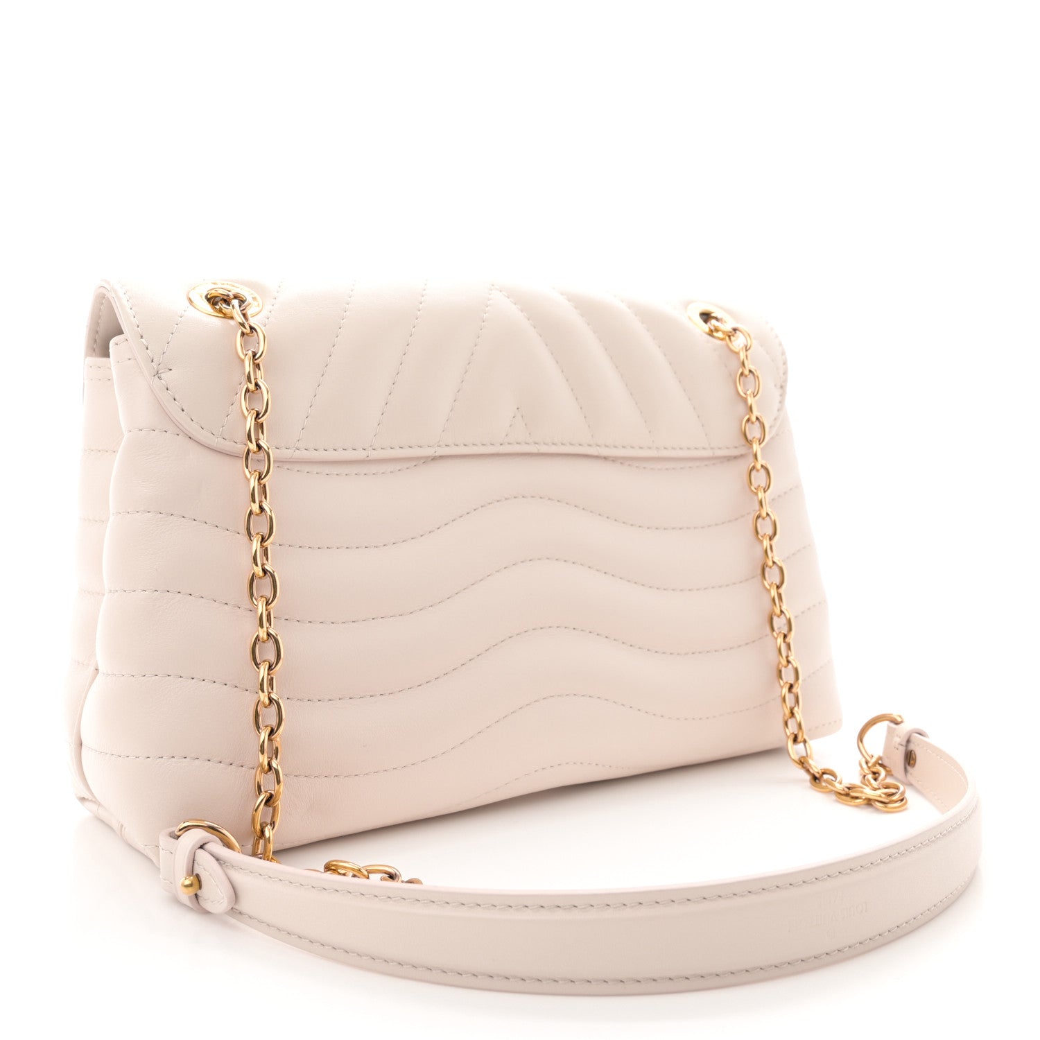 Louis Vuitton Calfskin LV New Wave Chain Bag GM Ivory 2 of 9