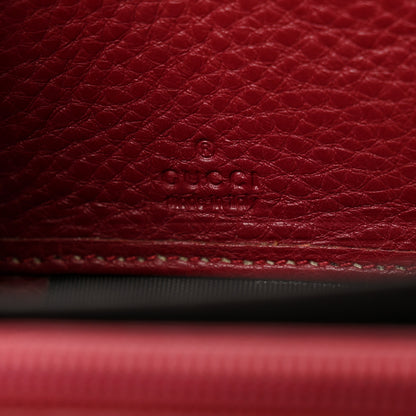Gucci Pebbled Calfskin Studded Soho Zip Around Wallet Soft Burgundy 6 of 12