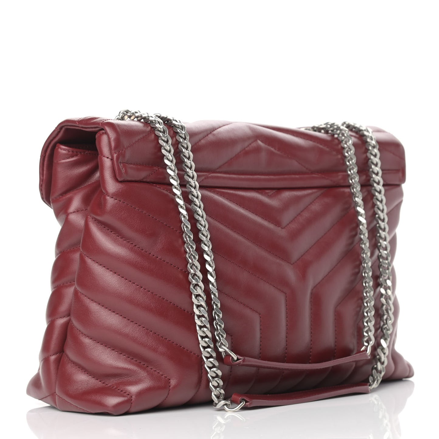 Calfskin Y Quilted Monogram Medium Loulou Chain Satchel Palissandre