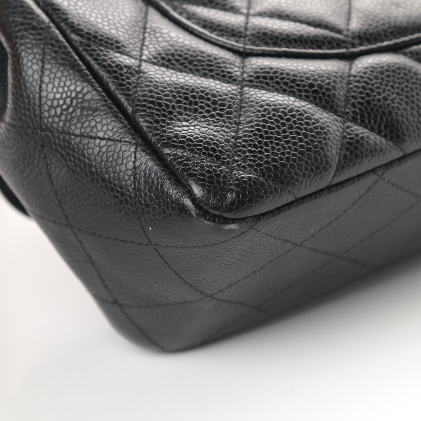 Caviar Quilted Jumbo Single Flap Black