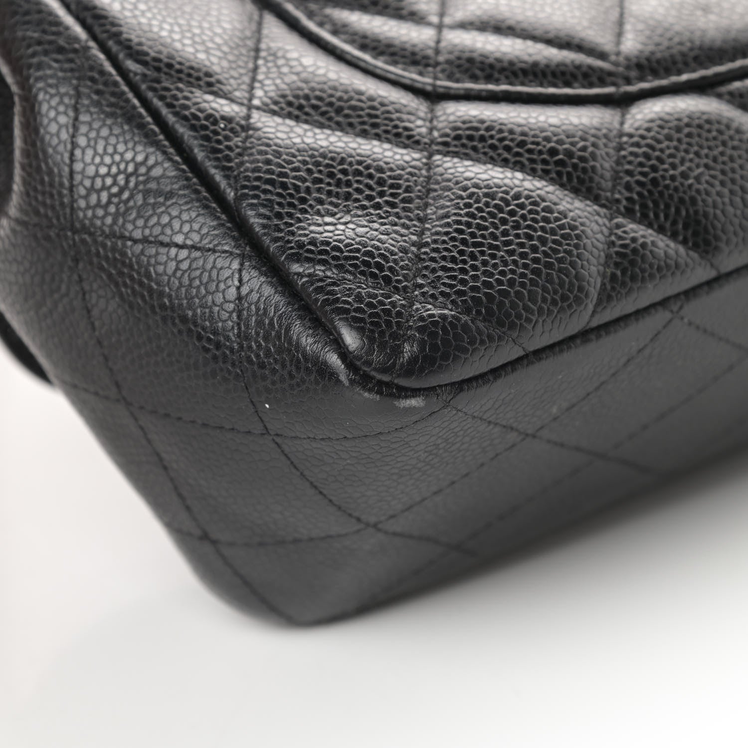Chanel Caviar Quilted Jumbo Single Flap Black 12 of 17