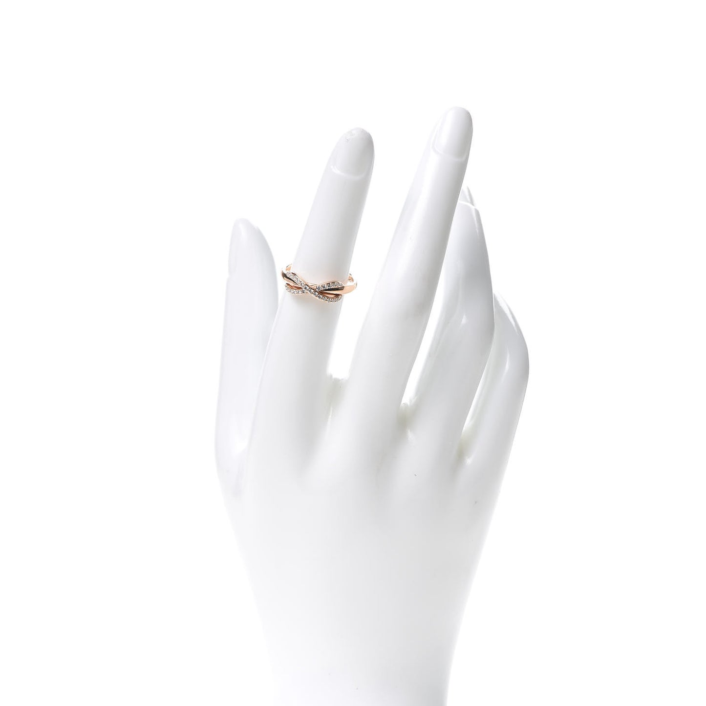 18K Rose Gold Diamond Infinity Ring 50 5.25