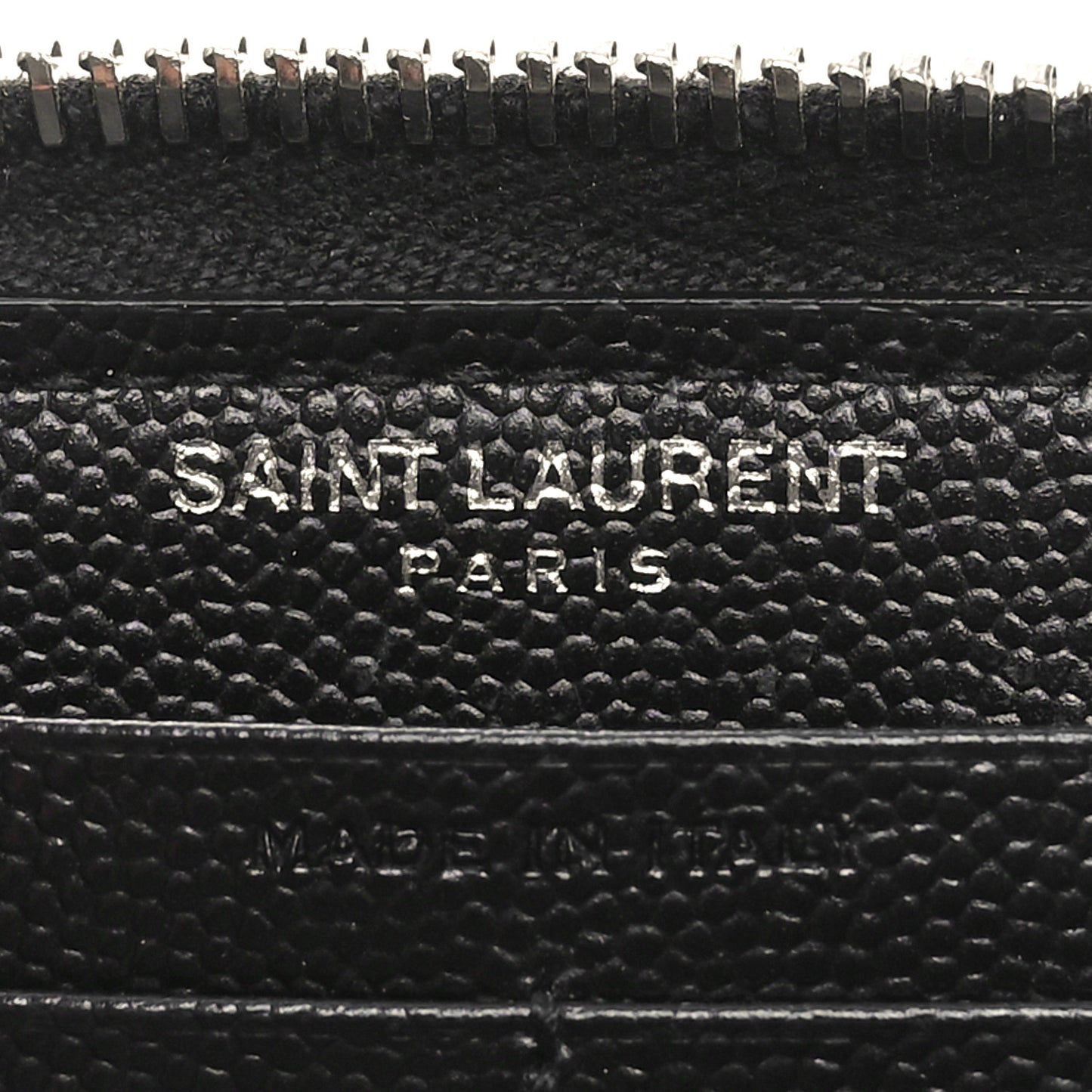 Grain De Poudre Matelasse Chevron Monogram Zip Around Wallet Black
