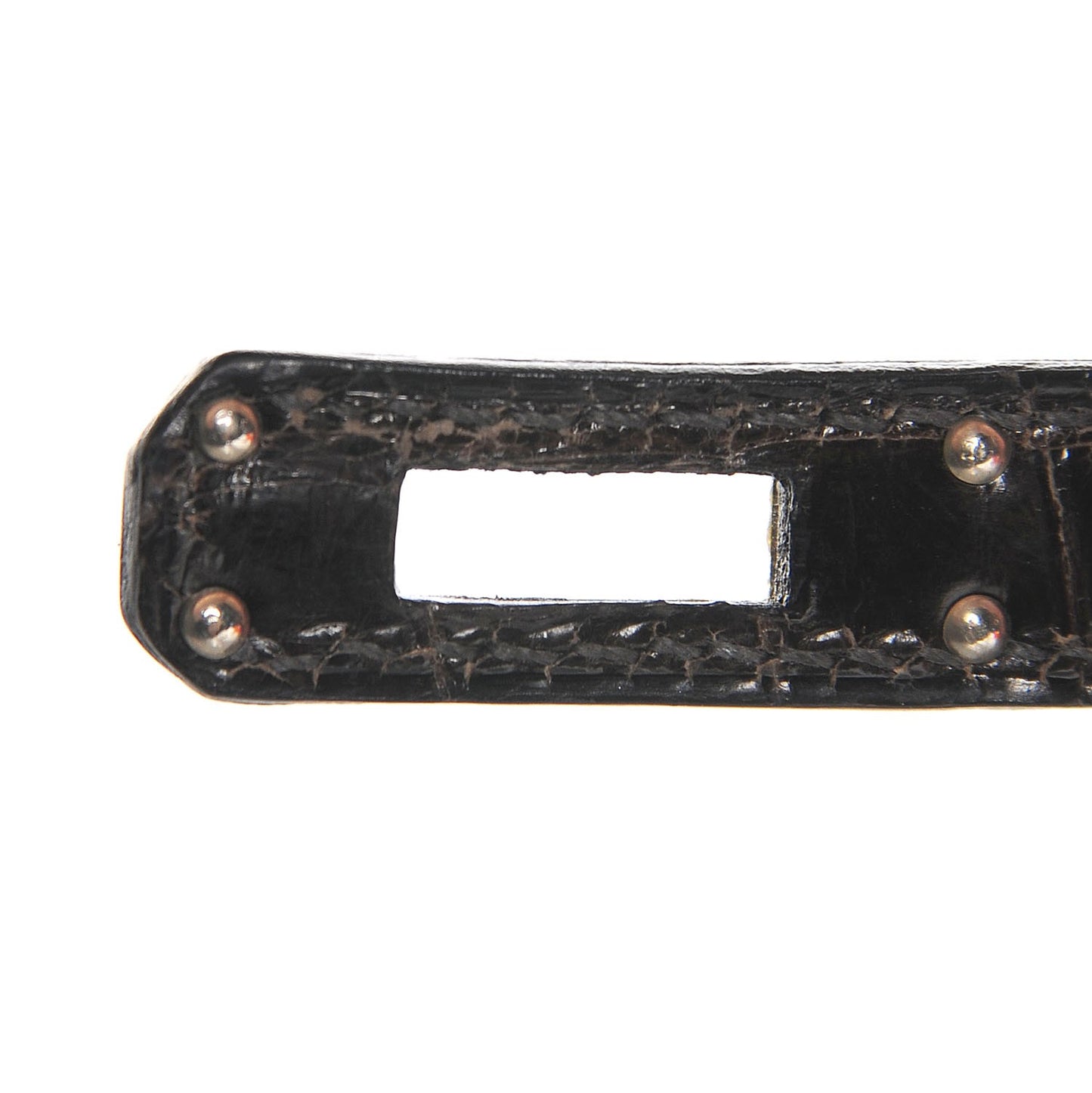 Shiny Niloticus Crocodile Kelly Sellier 25 Graphite