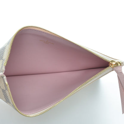 Louis Vuitton Damier Azur Felicie Chain Wallet Zippered Insert Rose Ballerine 5 of 6