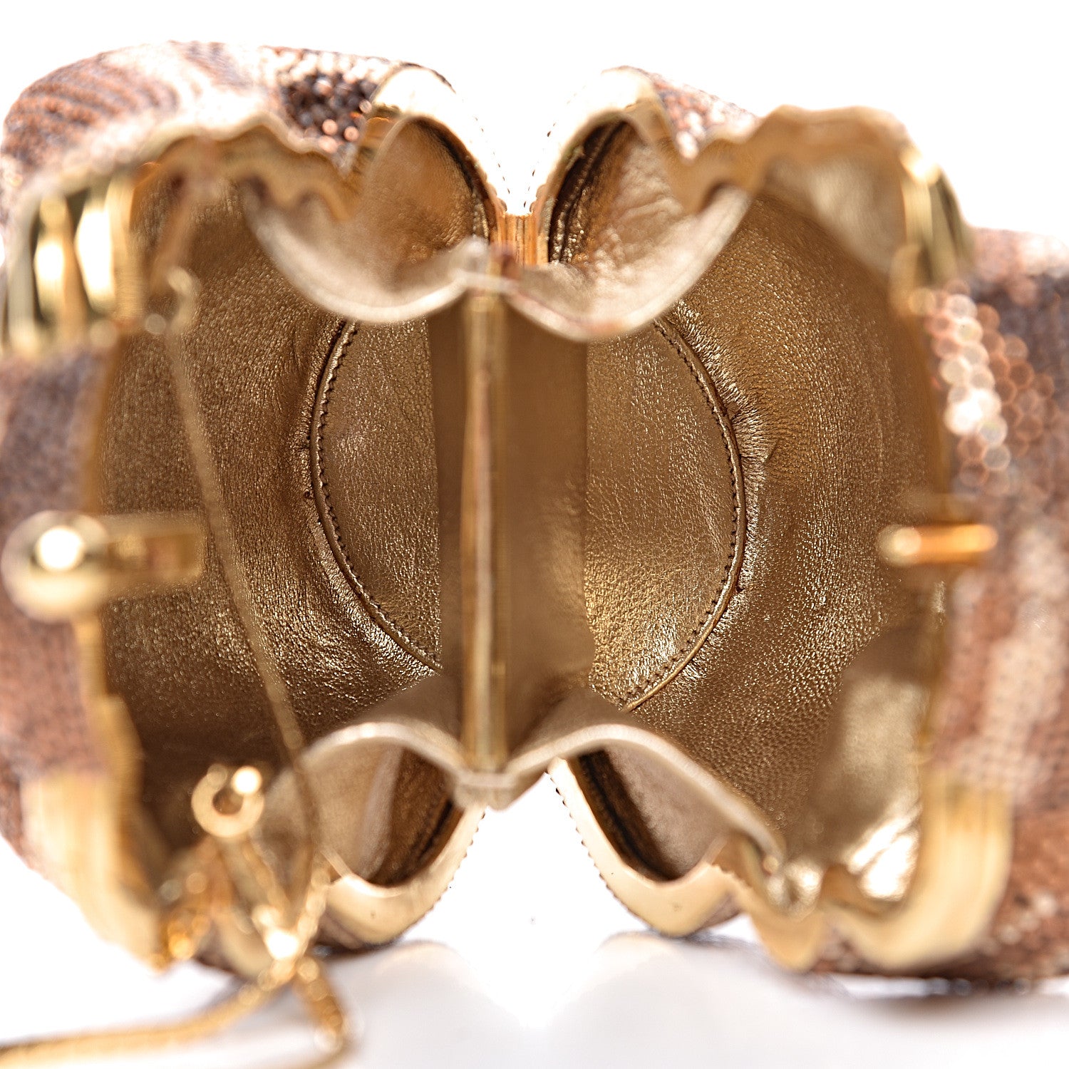 Judith Leiber Crystal See No Evil Monkey Minaudiere Clutch Bronze Gold 7 of 20