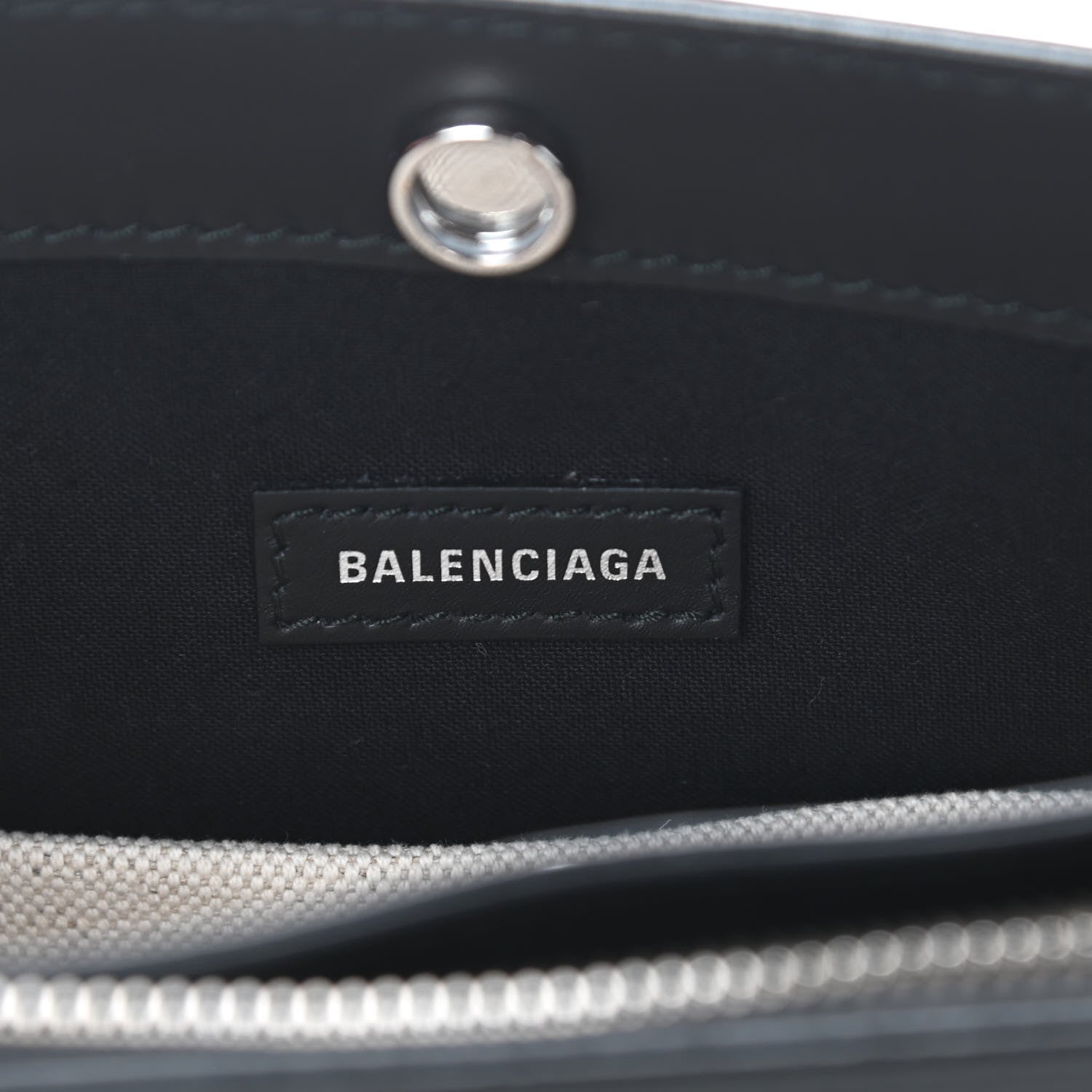 Balenciaga Cotton Canvas Logo Pochette Crossbody Bag Natural Black 6 of 12