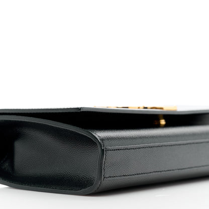 Saint Laurent Grain De Poudre Monogram Cassandre Clutch Black 9 of 12