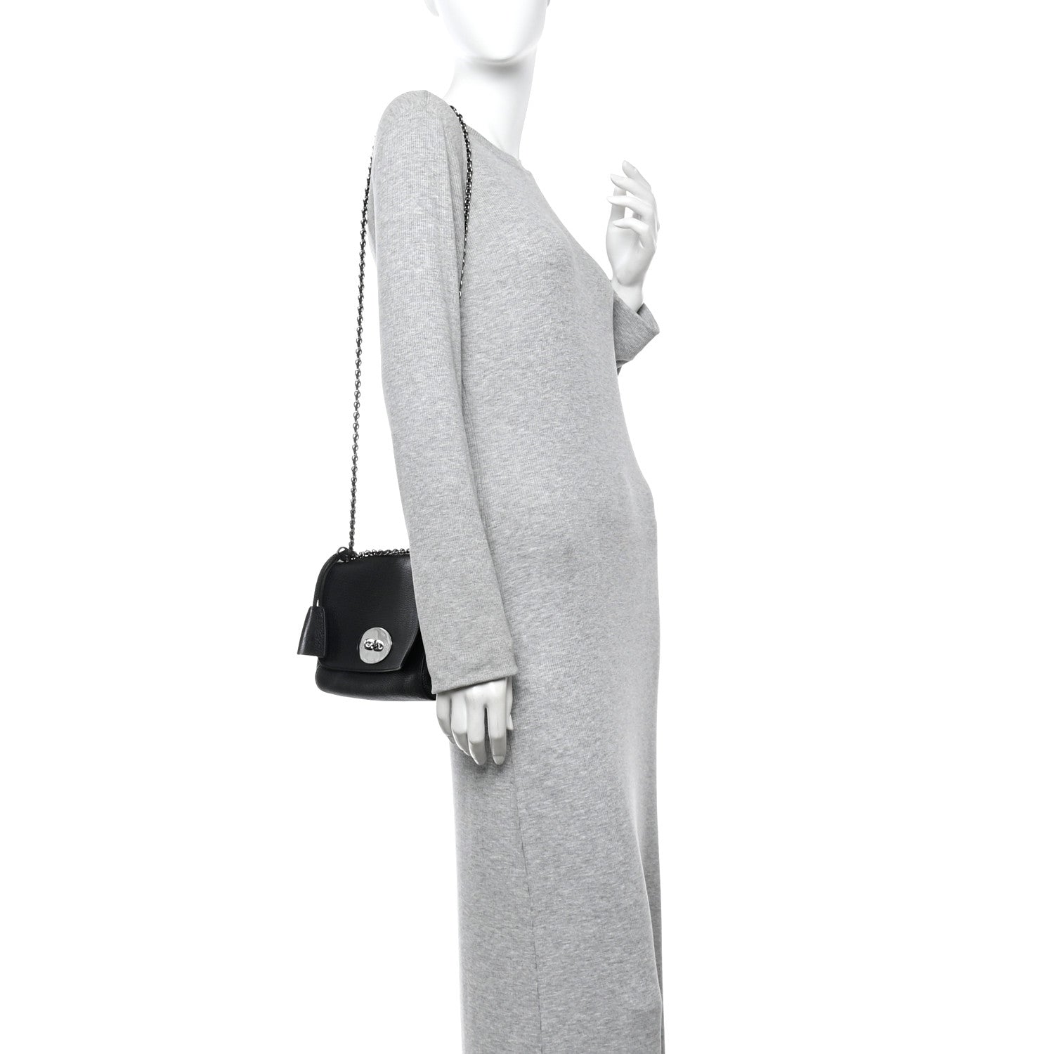 Mulberry Glossy Goatskin Small Lily Flap Black 2 of 10