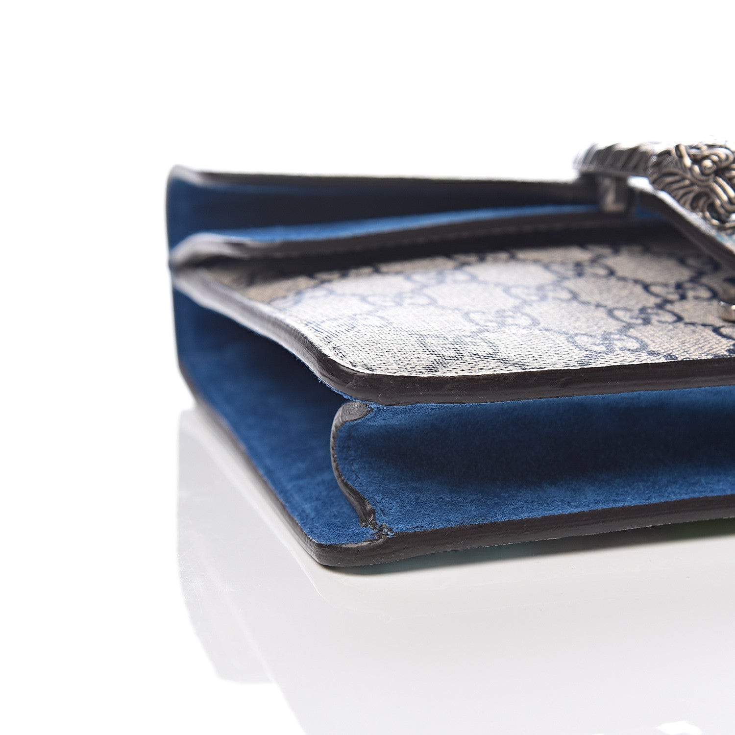 Gucci GG Supreme Monogram Blooms Mini Dionysus Shoulder Bag Beige Navy Vintage Blue 8 of 10