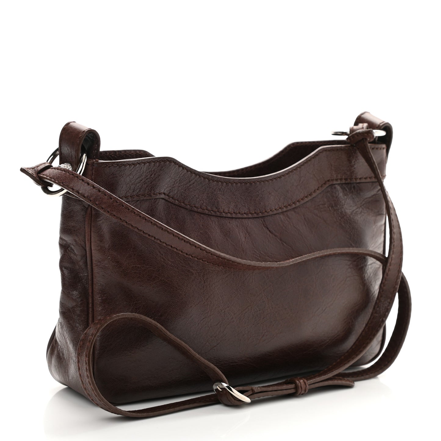 Agneau Giant 12 Silver Hardware Hip Cigare Fonce