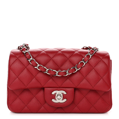 Chanel Caviar Quilted Mini Rectangular Flap Red 1 of 10