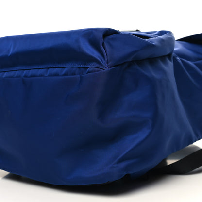 Fendi Econyl Nylon Santander Cuoio Roma Medium Fendiness Backpack Blu Neon 10 of 10