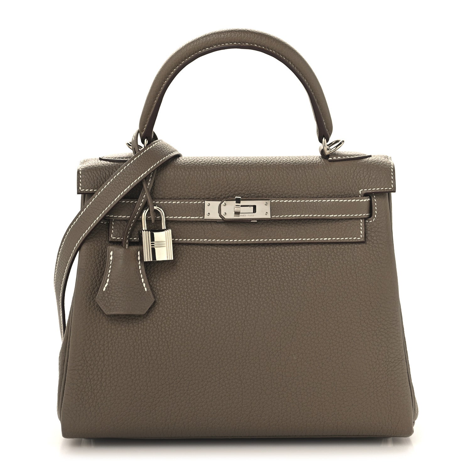 Hermes Togo Kelly Retourne 25 Etoupe 1 of 11