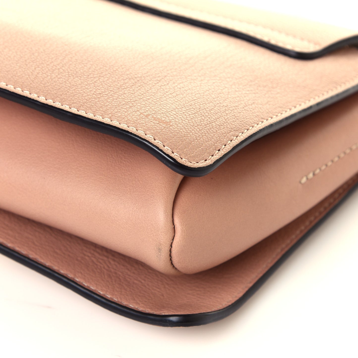 Goatskin Small Faye Shoulder Bag Biscotti Beige