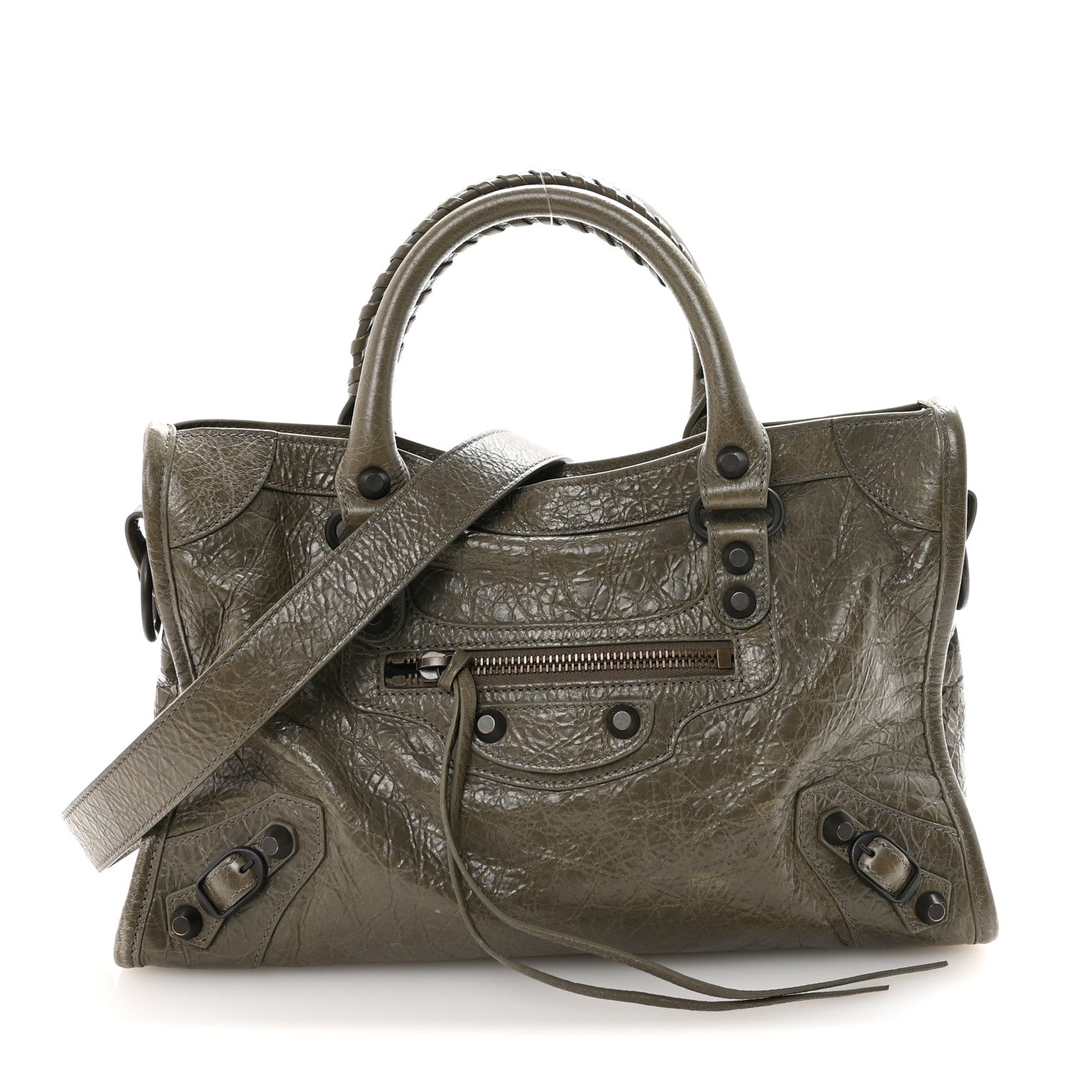 Balenciaga Agneau Arena Classic Hardware Small Le City Army Green 1 of 9